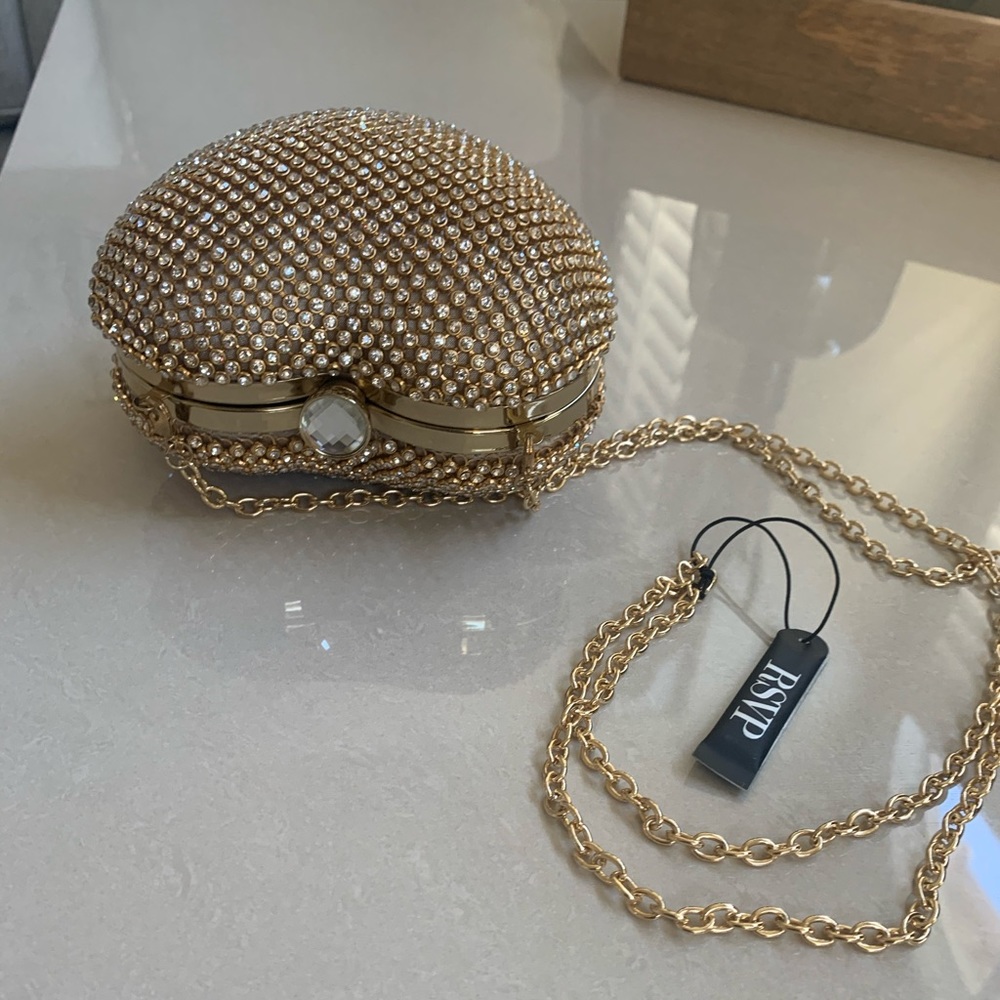 RSVP Heart Shaped crystal purse